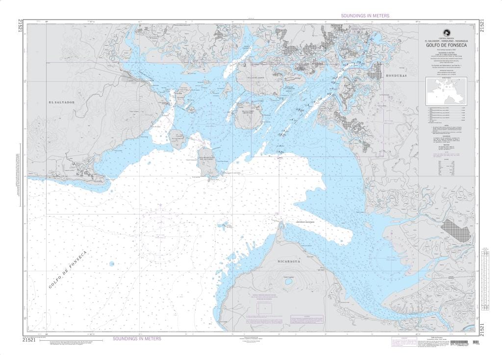 NGA Nautical Chart 21521: Golfo de Fonseca