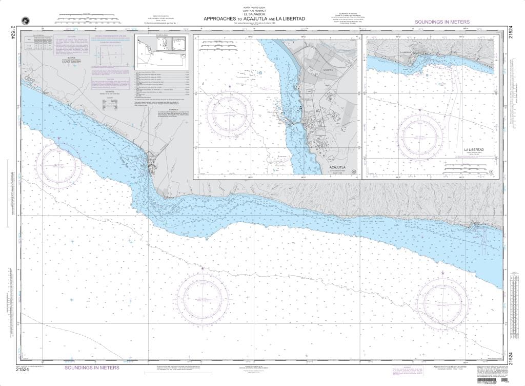 NGA Nautical Chart 21524: Approaches to Acajutla and La Libertad