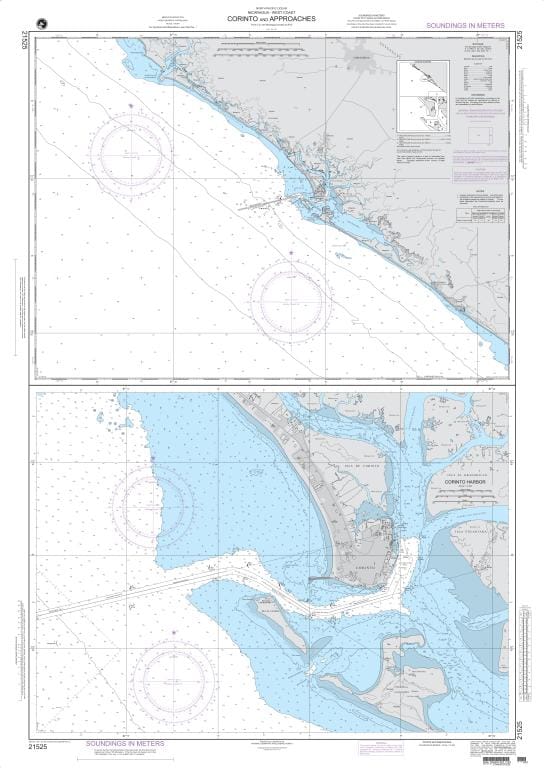 NGA Nautical Chart 21525: Corinto and Approaches