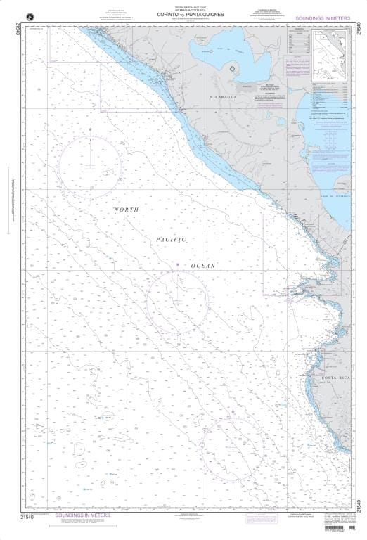 NGA Nautical Chart 21540: Corinto to Punta Guianes (OMEGA)
