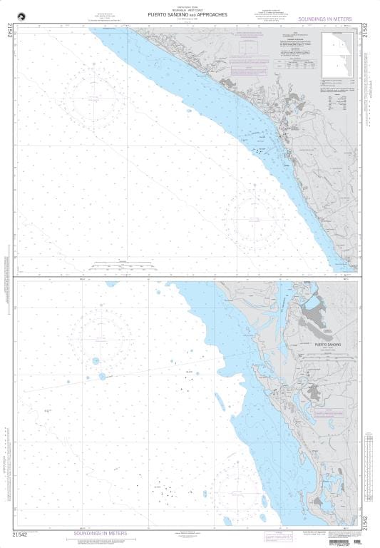 NGA Nautical Chart 21542: Puerto Sandino and Approaches