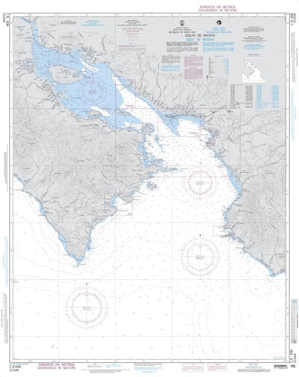 NGA Nautical Chart 21544: C.R. 006, Gulf of Nicoya