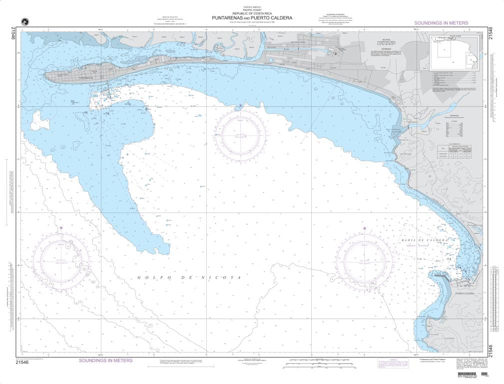NGA Nautical Chart 21546: C.R. 008, Puntarenas and Puerto Caldera