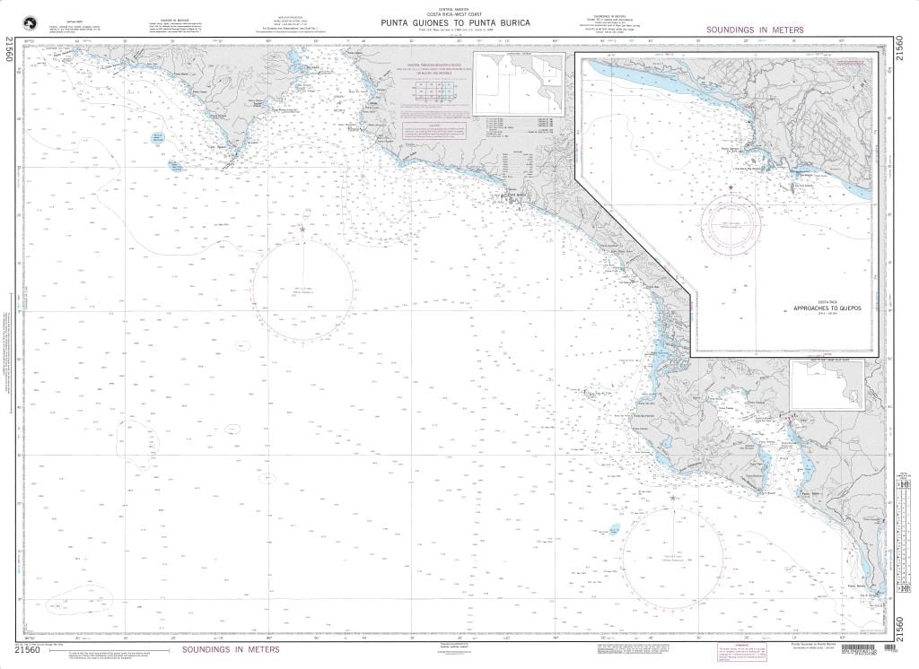 NGA Nautical Chart 21560: Punta Guiones to Punta Burica