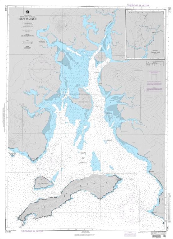 NGA Nautical Chart 21582: Golfo de Montijo