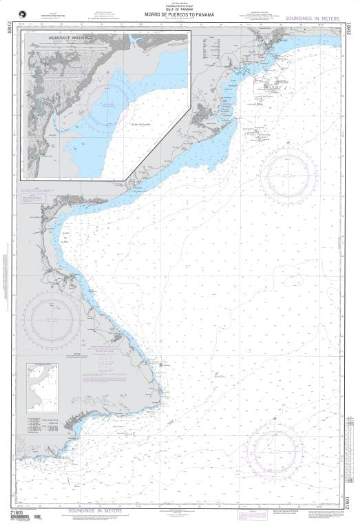 NGA Nautical Chart 21601: Morro de Puercos to Panama