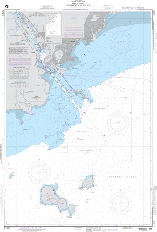 NGA Nautical Chart 21603: Approaches to Balboa