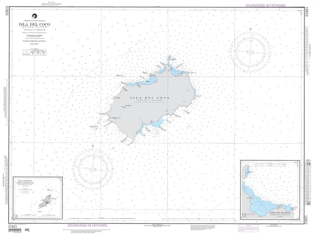 NGA Nautical Chart 21621: Isla del Coco (Cocos Island)