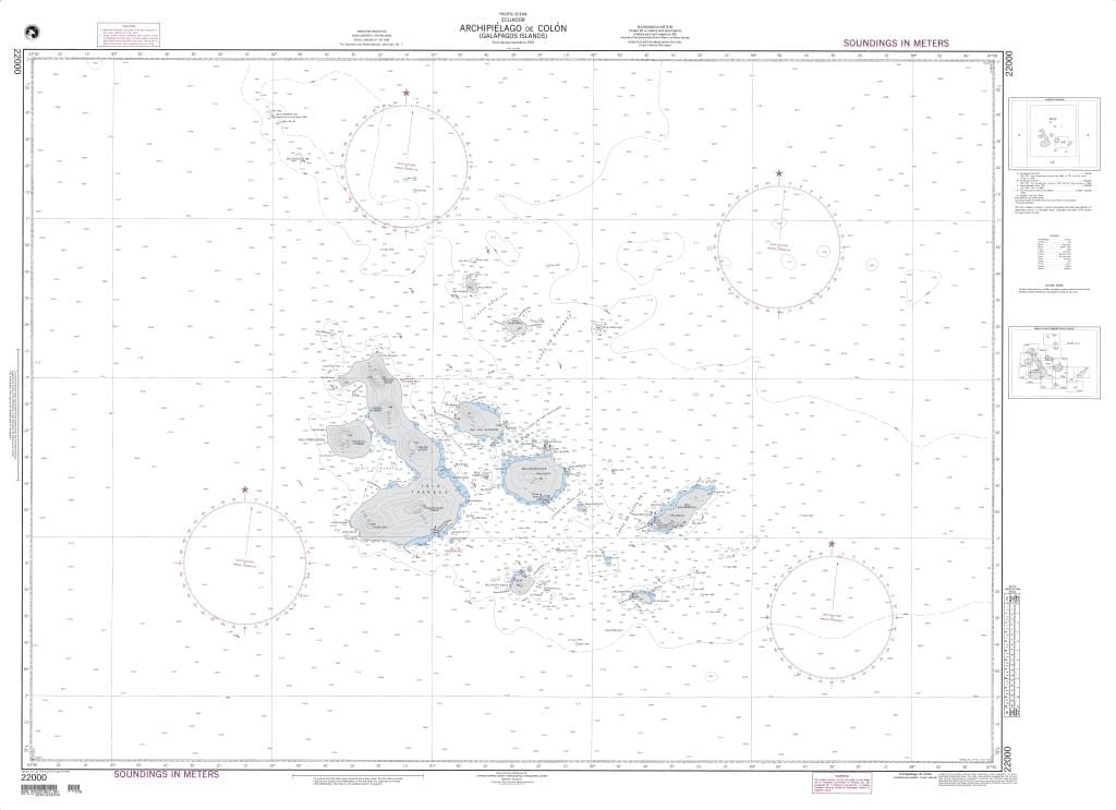 NGA Nautical Chart 22000: Archipielago de Colon (Galapagos Islands)