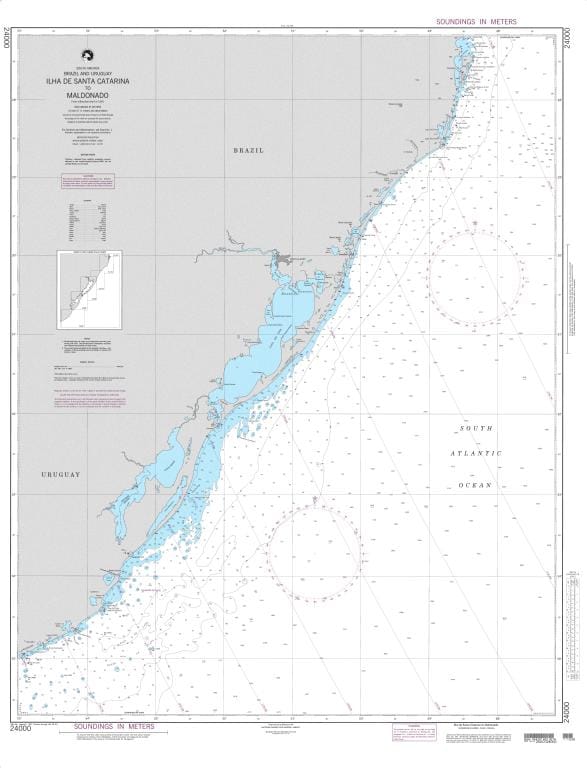 NGA Nautical Chart 24000: Ilha de Santa Catarina to Maldonado (Brazil and Uruguay)