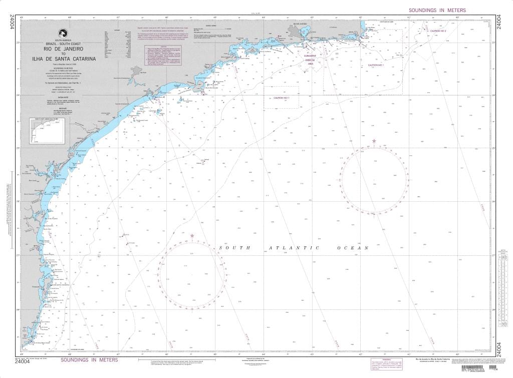 NGA Nautical Chart 24004: Rio de Janeiro to Ilha de Santa Catarina