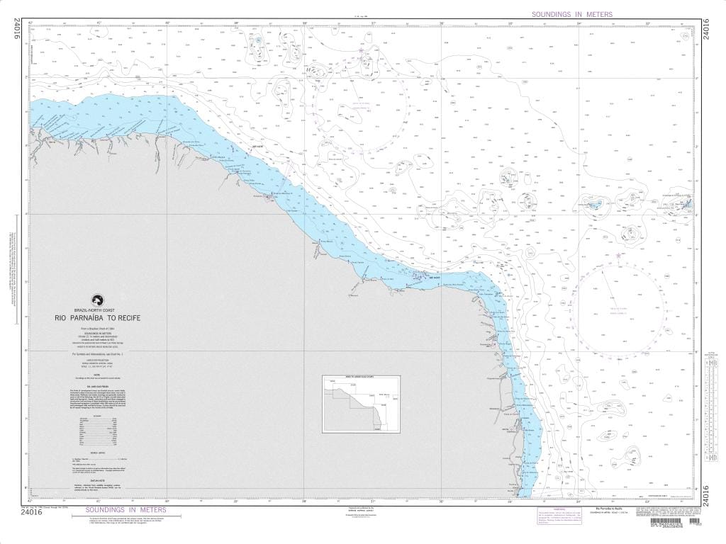 NGA Nautical Chart 24016: Rio Parnaiba to Recife