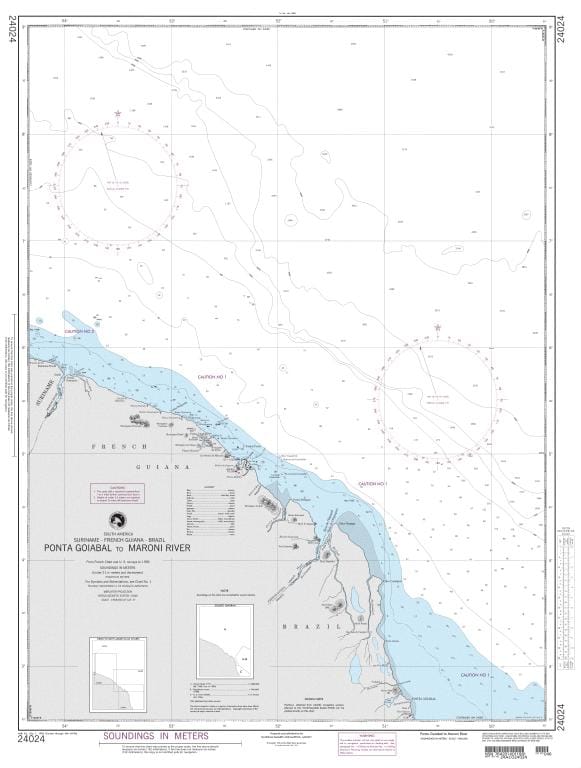 NGA Nautical Chart 24024: Ponta Goiabal to Maroni River
