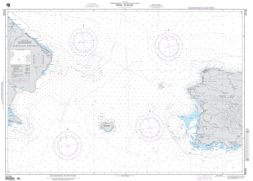NGA Nautical Chart 25700: Mona Passage