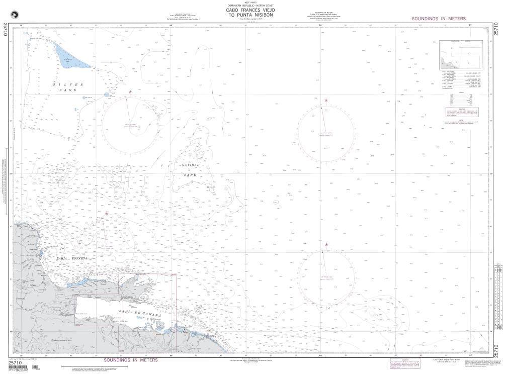 NGA Nautical Chart 25710: Cabo Frances Viejo to Punta Nisibon (OMEGA)