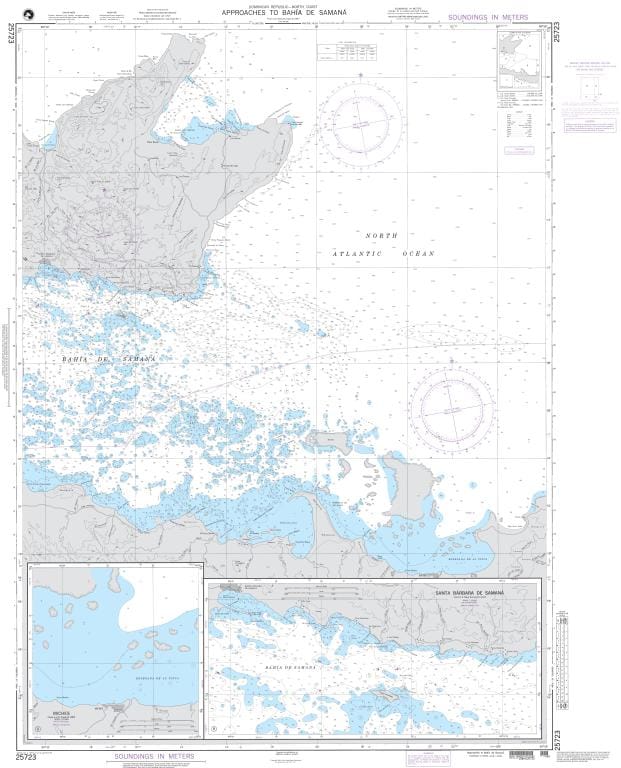 NGA Nautical Chart 25723: Approaches to Bahia de Samana