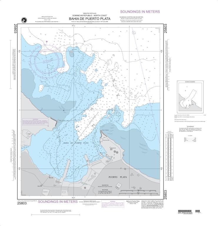NGA Nautical Chart 25803: Bahia de Puerto Plata