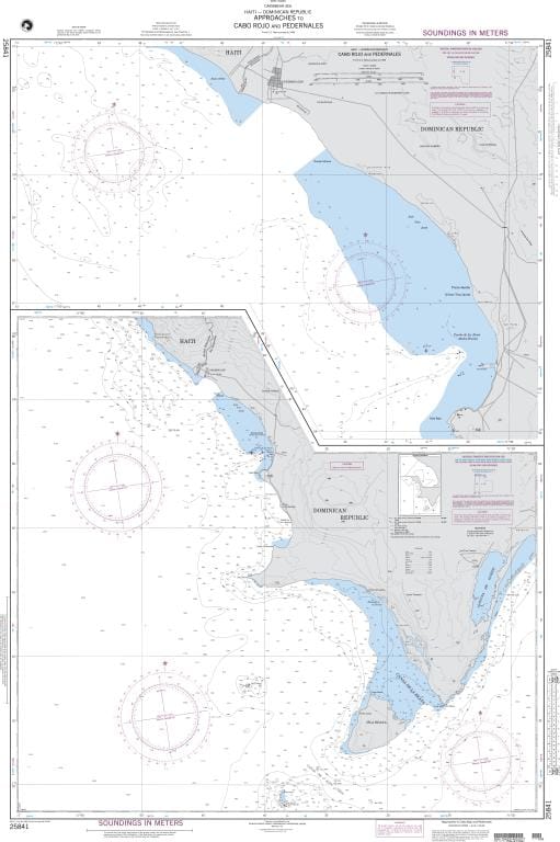NGA Nautical Chart 25841: Approaches to Cabo Rojo and Pedernales