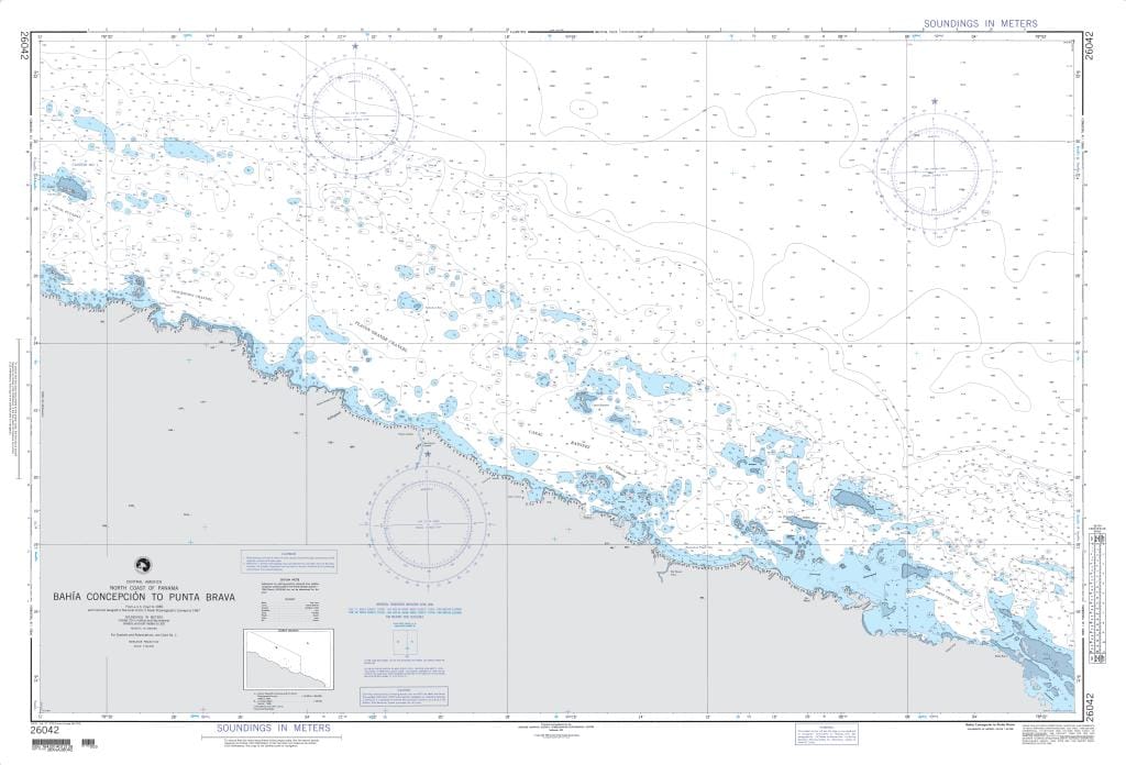 NGA Nautical Chart 26042: Bahia Concepcion to Punta Brava (North Coast of Panama)