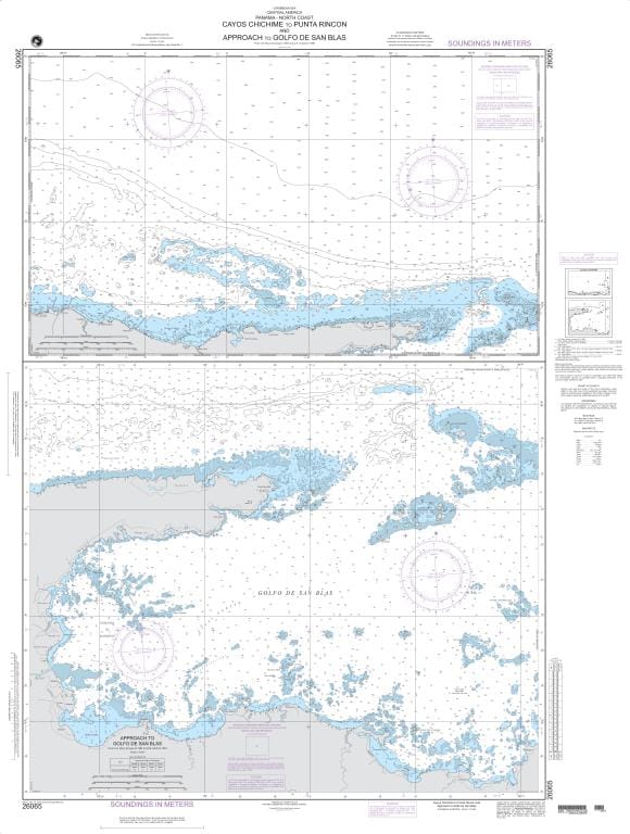 NGA Nautical Chart 26065: Cayos Chichime to Punta Rincon and Approach to Golfo de San Blas