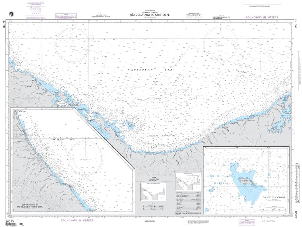NGA Nautical Chart 26070: Rio Colorado to Cristobal