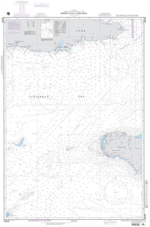 NGA Nautical Chart 26100: Morant Cays to Cabo Maisi