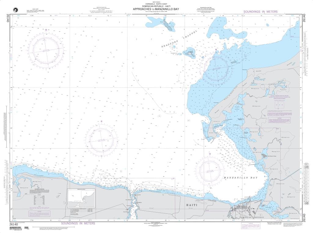 NGA Nautical Chart 26140: Approaches to Manzanillo Bay