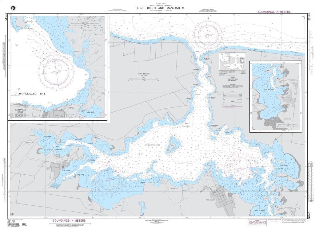 NGA Nautical Chart 26145: Fort Liberte and Manzanillo Plans: A. Manzanillo