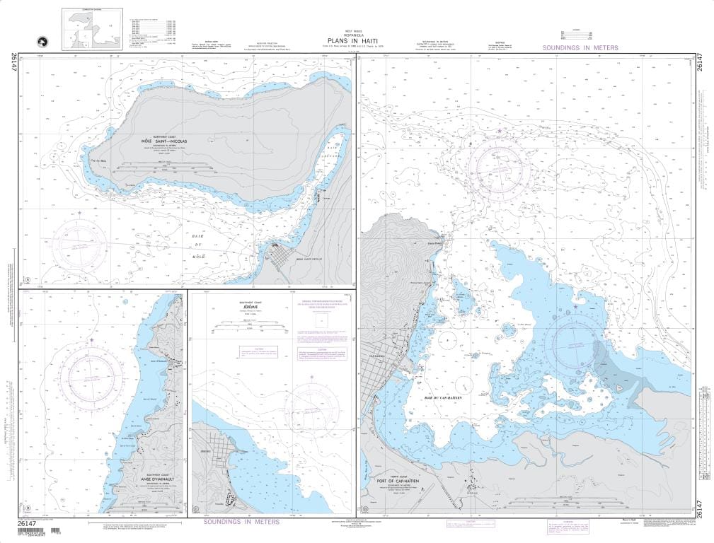 NGA Nautical Chart 26147: Plans in Haiti A. Mole Saint-Nicolas