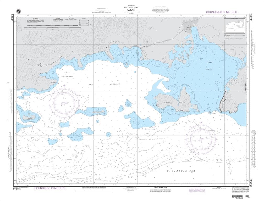 NGA Nautical Chart 26206: Aquin and Jacmel (Haiti-South Coast) Plans: A. Aquin
