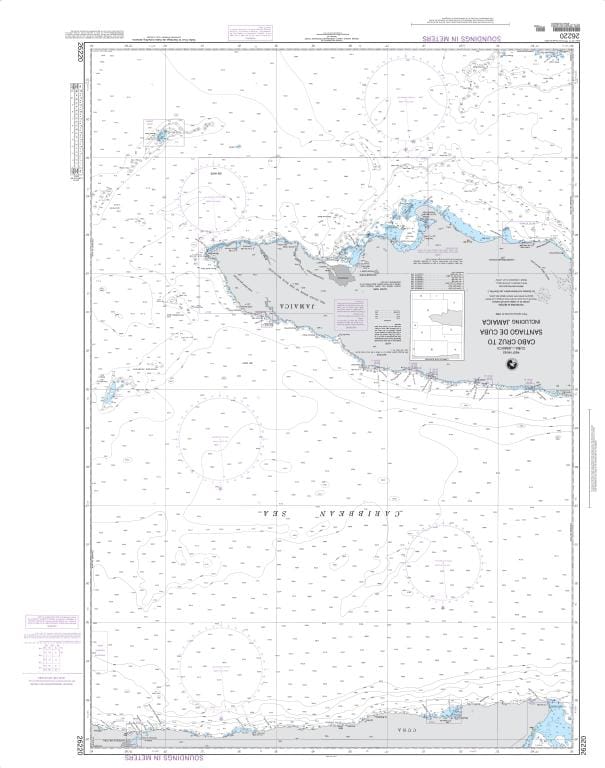 NGA Nautical Chart 26220: Cabo Cruz to Santiago de Cuba including Jamaica