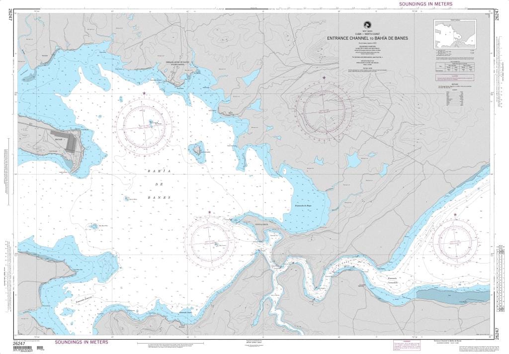 NGA Nautical Chart 26247: Entrance Channel to Bahia de Banes
