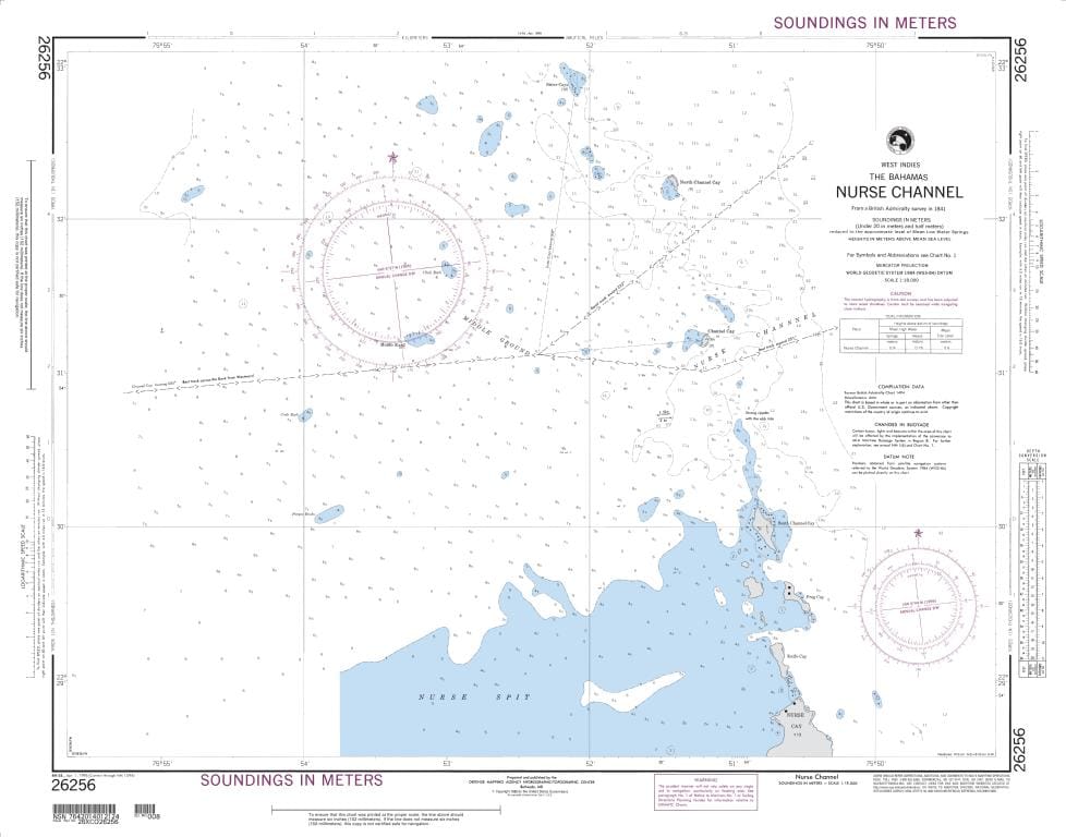 NGA Nautical Chart 26256: Nurse Channel (West Indies)