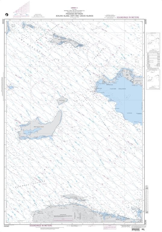 NGA Nautical Chart 26260: Passages Between Acklins Island, Haiti, and Caicos Islands (LORAN-C)
