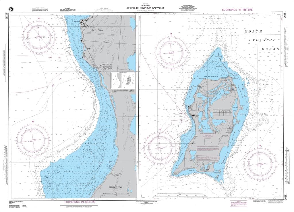 NGA Nautical Chart 26281: Cockburn Town-San Salvador (Bahama Islands)