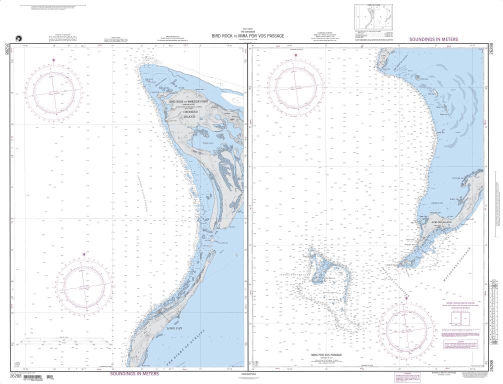 NGA Nautical Chart 26288: Bird Rock to Mira Por Vos Passage Panels: A. Bird Rock to Windsor Point