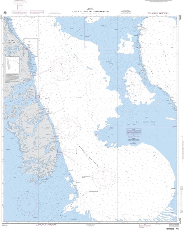 NGA Nautical Chart 26295: Tongue of the Ocean-Southern Part
