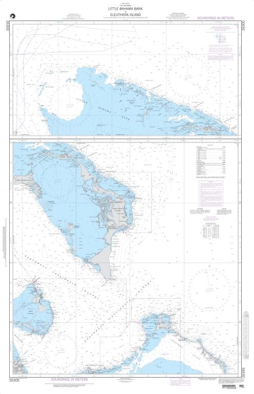 NGA Nautical Chart 26300: Little Bahama Bank to Eleuthera Island Little Bahama Bank (Panel A)