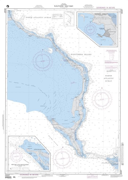 NGA Nautical Chart 26307: Eleuthera-East Part