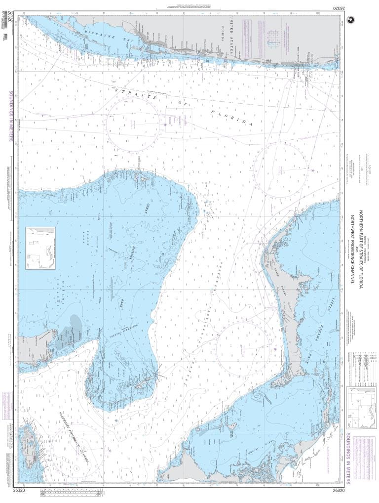 NGA Nautical Chart 26320: Northern Part of Straits of Florida and Northwest Providence Channel (LORAN-C)