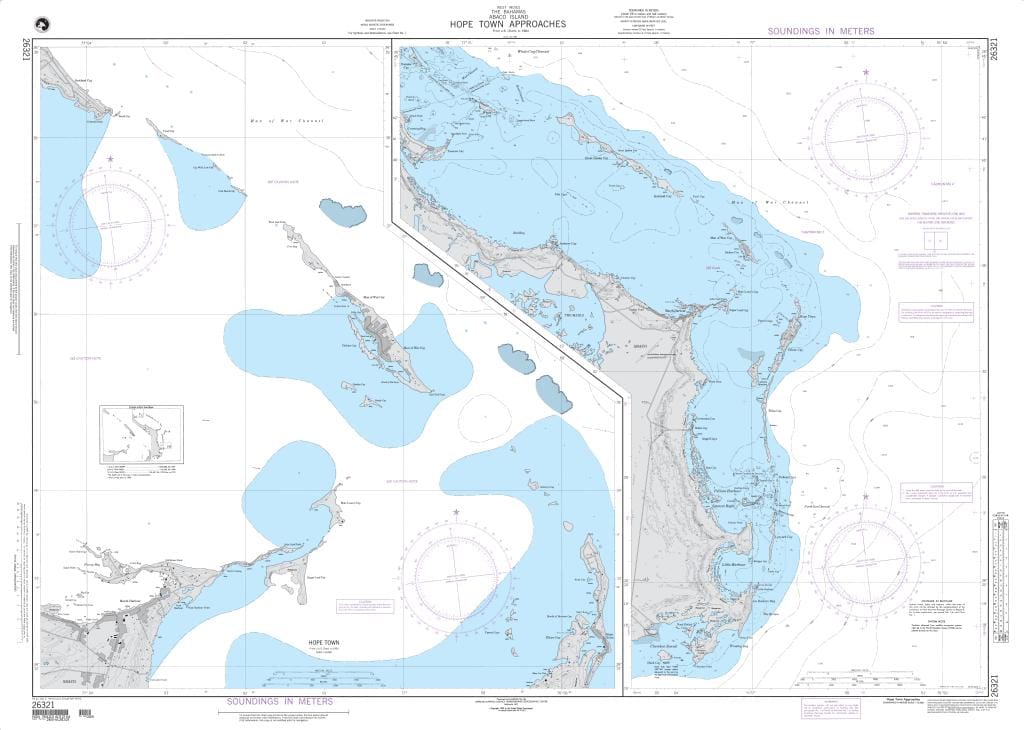 NGA Nautical Chart 26321: Hope Town Approaches