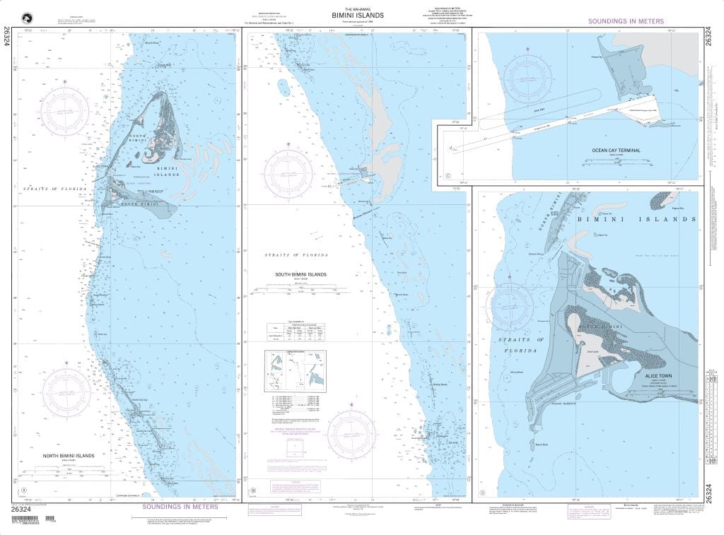 NGA Nautical Chart 26324: Bimini Islands Panels: A. North Bimini Islands