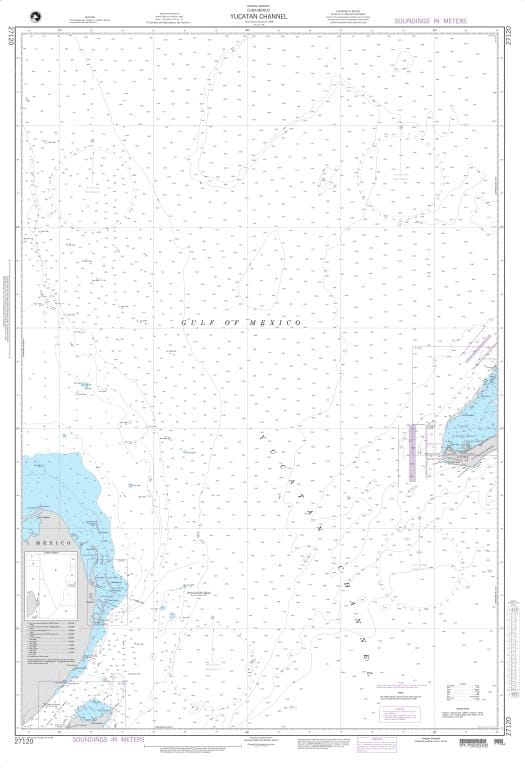 NGA Nautical Chart 27120: Yucatan Channel
