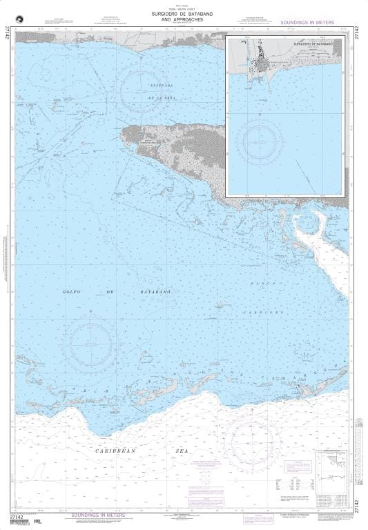 NGA Nautical Chart 27142: Surgidero de Batabano and Approaches