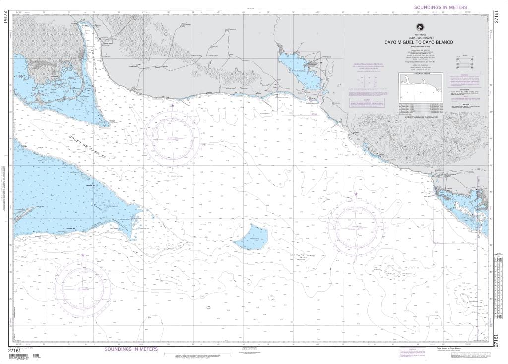 NGA Nautical Chart 27161: Cayo Miguel to Cayo Blanco