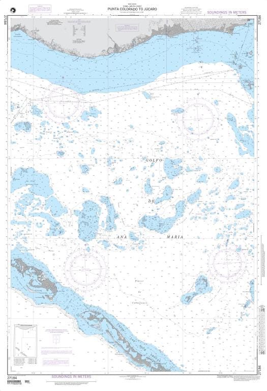 NGA Nautical Chart 27184: Punta Colorado to Jucaro