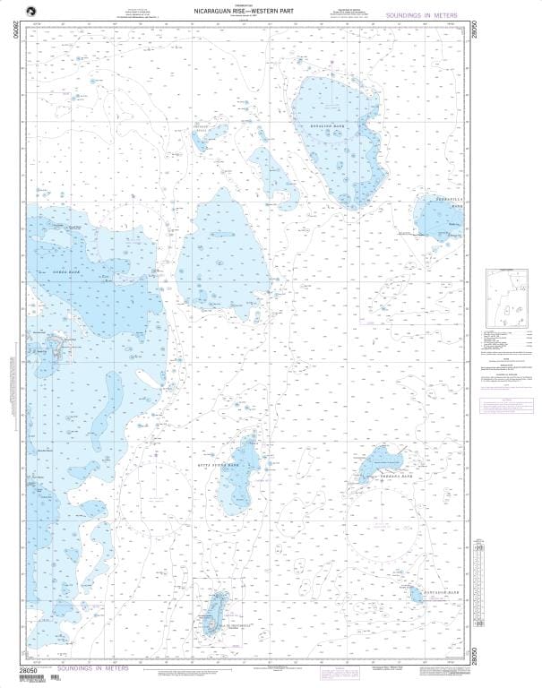 NGA Nautical Chart 28050: Nicaraguan Rise-Westem Part (OMEGA)