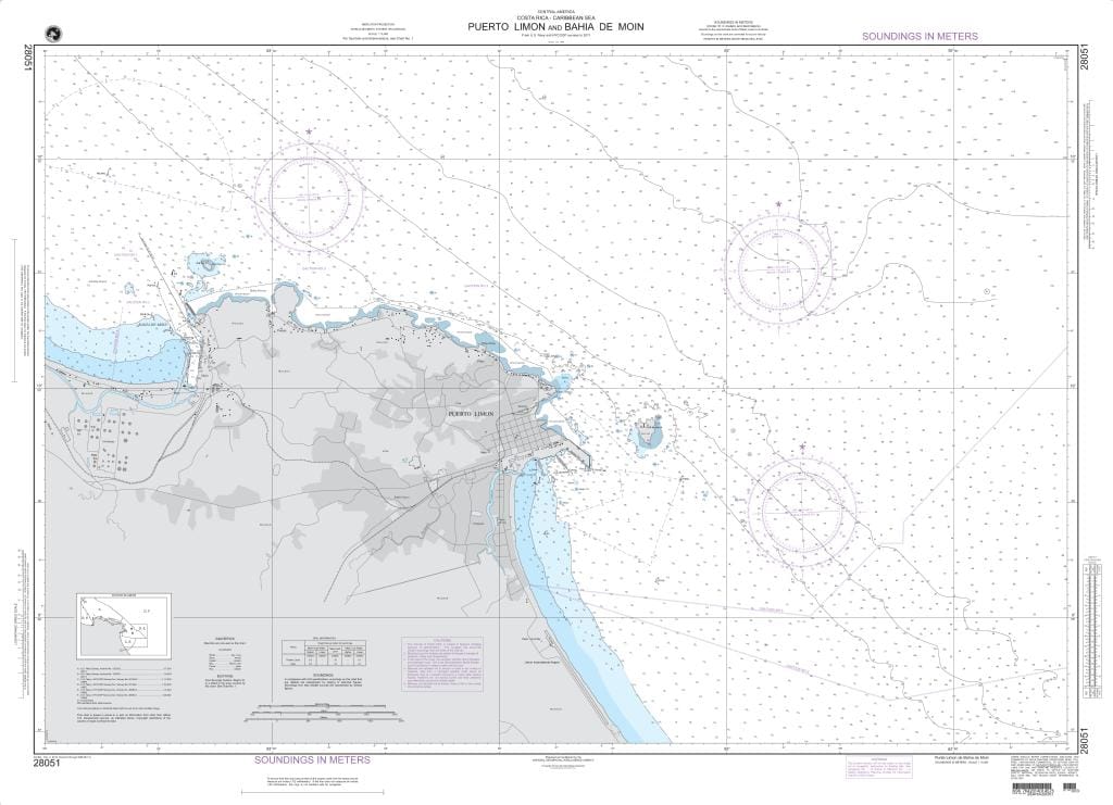 NGA Nautical Chart 28051: Puerto Limon and Bahia de Moin