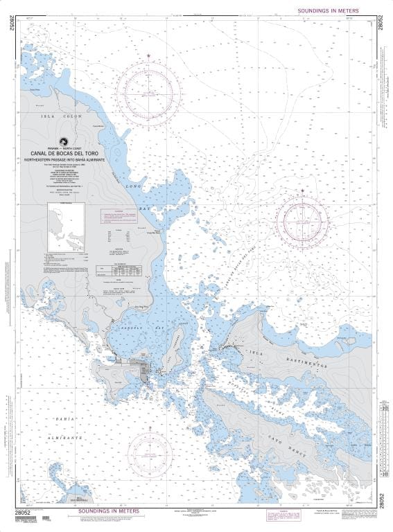 NGA Nautical Chart 28052: Canal de Bocas del Toro