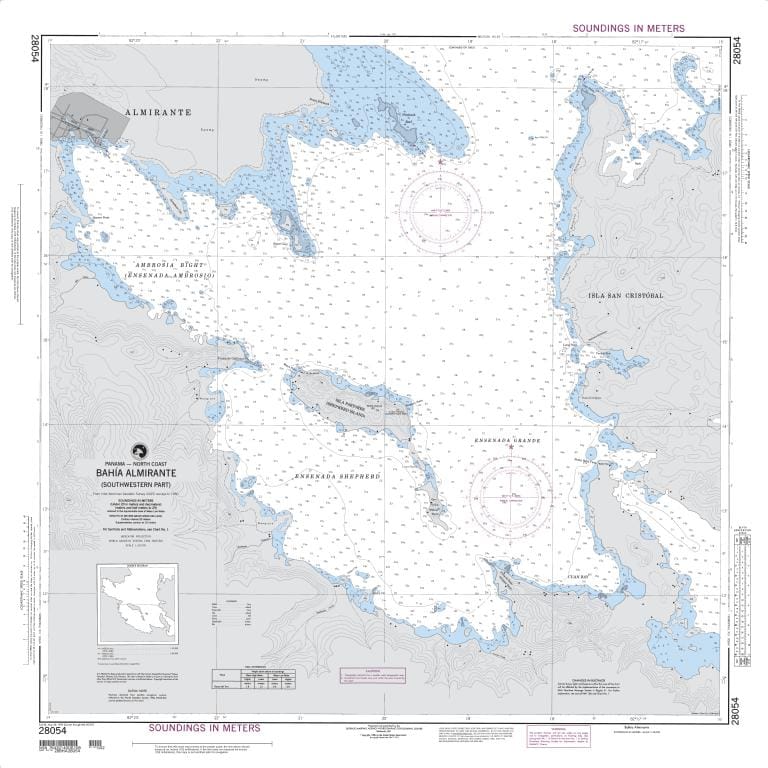 NGA Nautical Chart 28054: Bahia Almirante (Southwestern Part)